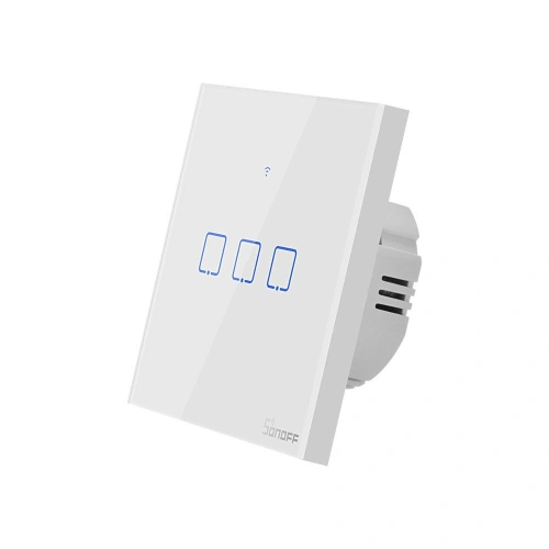 Buy Touch light switch WiFi Sonoff T0 EU TX (3-channel) white - SNF50 - {ean13} - Home Screen Store Europe