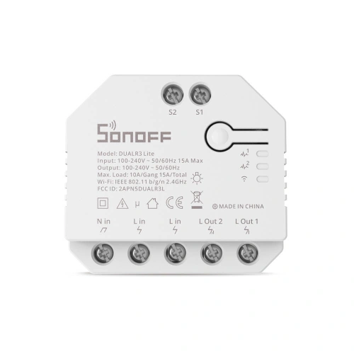Kup Intelligenter WiFi-Schalter Sonoff Dual R3 Lite - SNF77 - {ean13} - Sklep Home Screen