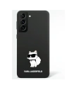 Etui Karl Lagerfeld KLHCS23LSNCHBCK Samsung Galaxy S23 Ultra kemény tokkal fekete/szilikon Choupette