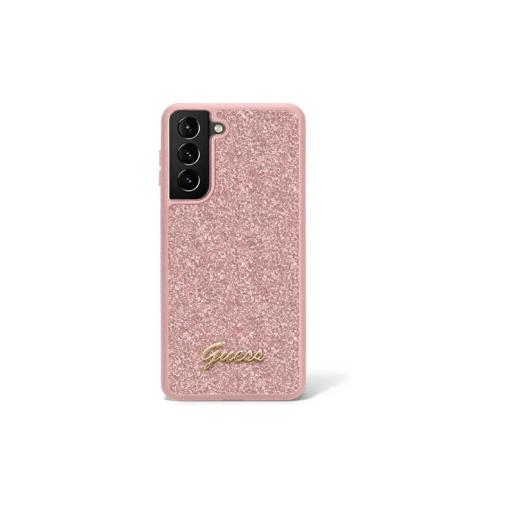 Etui Guess GUHCS23MHGGSHP Samsung Galaxy S23+ Plus różowy/pink hard case Glitter Script