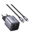 Síťová nabíječka UGREEN CD318 Nexode mini, USB-C, PD3.0, QC4.0, GaN, 20W (šedá)