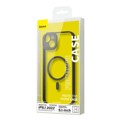 Kup Set etui + sticlă Baseus Frame MagSafe Apple iPhone 14 (negru) - BSU3918 - {ean13} - Sklep Home Screen