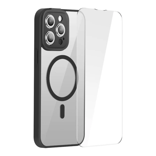 Kup Set Case + Glas Baseus Frame MagSafe Apple iPhone 14 Pro (schwarz) - BSU3919 - {ean13} - Sklep Home Screen