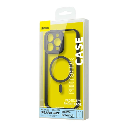 Kup Set Case + Glas Baseus Frame MagSafe Apple iPhone 14 Pro (schwarz) - BSU3919 - {ean13} - Sklep Home Screen