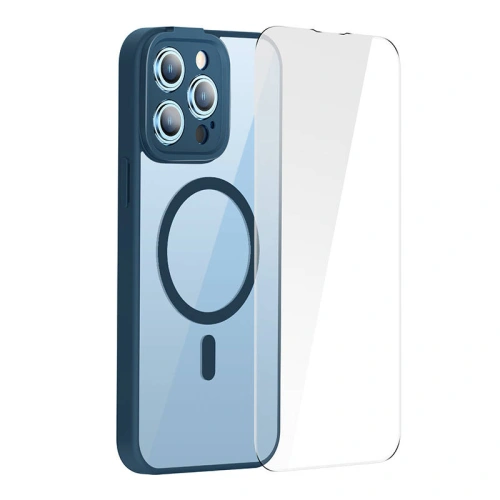 Buy Baseus Frame MagSafe Case + Glass Apple iPhone 14 Pro Max (blue) - BSU3920 - {ean13} - Home Screen Store Europe