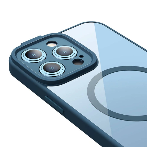 Kup Set mit Hülle + Glas Baseus Frame MagSafe Apple iPhone 14 Pro Max (blau) - BSU3920 - {ean13} - Sklep Home Screen