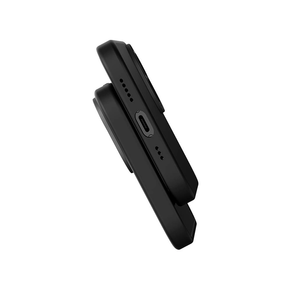 Zestaw etui + szkło Baseus Liquid Silica MagSafe Apple iPhone 14 Plus / 15 Plus (czarny)