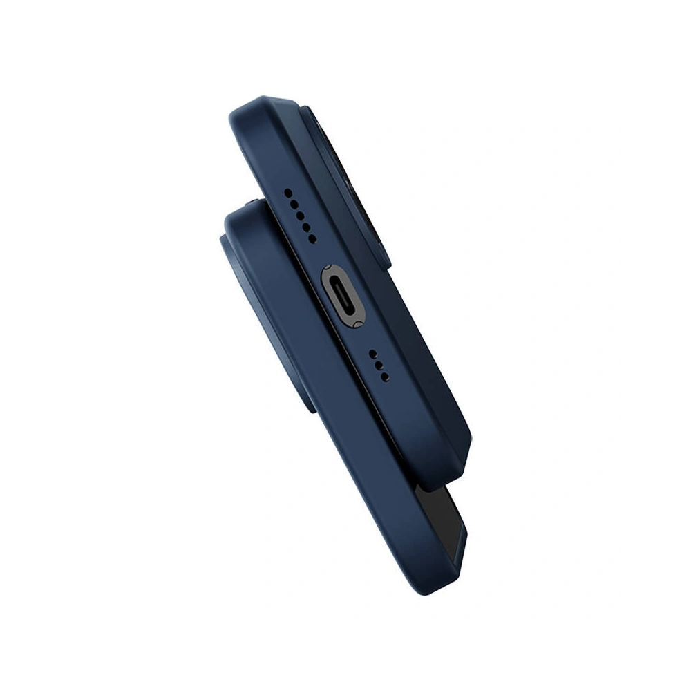 Zestaw etui + szkło Baseus Liquid Silica MagSafe Apple iPhone 14 Plus / 15 Plus (niebieski)