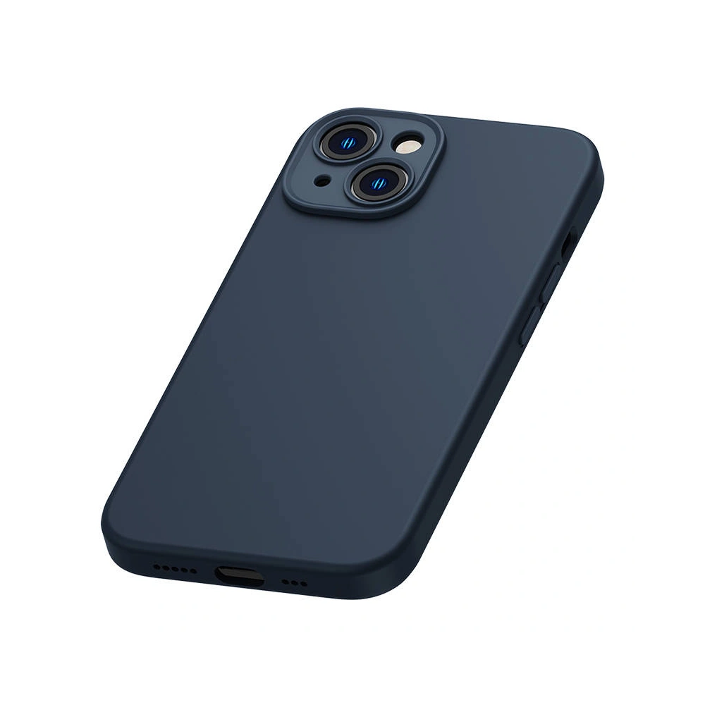 Zestaw etui + szkło Baseus Liquid Silica MagSafe Apple iPhone 14 Plus / 15 Plus (niebieski)