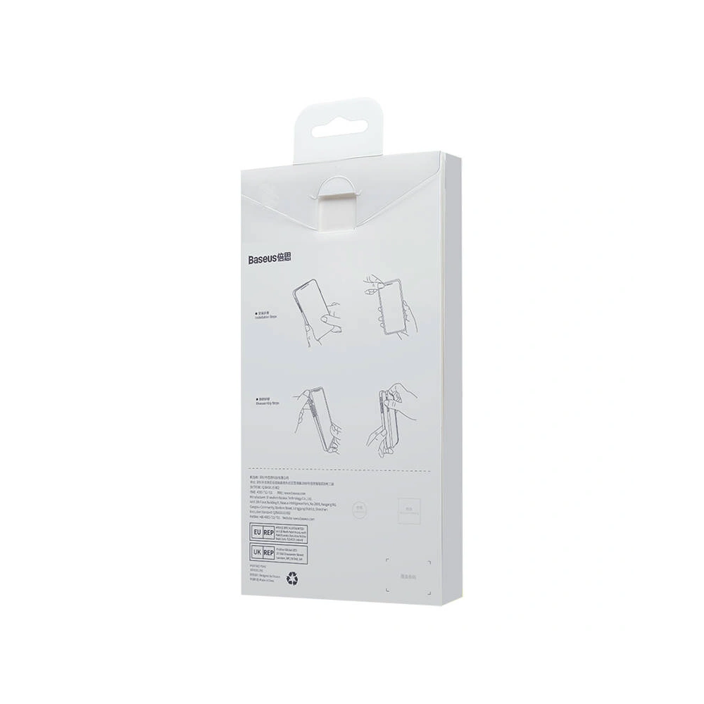 Zestaw etui + szkło Baseus Liquid Silica MagSafe Apple iPhone 14 Plus / 15 Plus (niebieski)