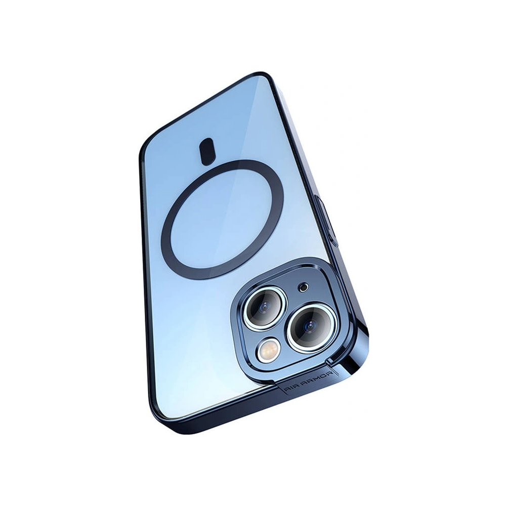 Zestaw etui + szkło Baseus Glitter MagSafe Apple iPhone 14 (niebieski)