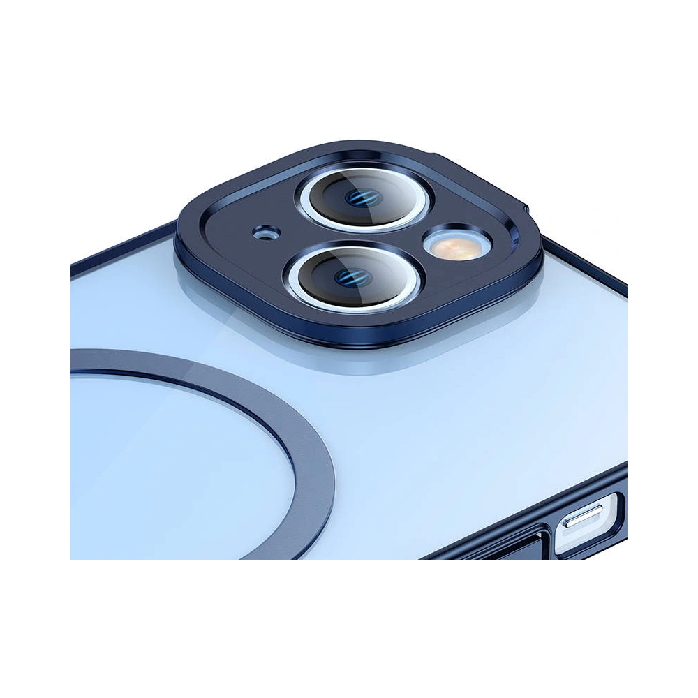 Zestaw etui + szkło Baseus Glitter MagSafe Apple iPhone 14 (niebieski)