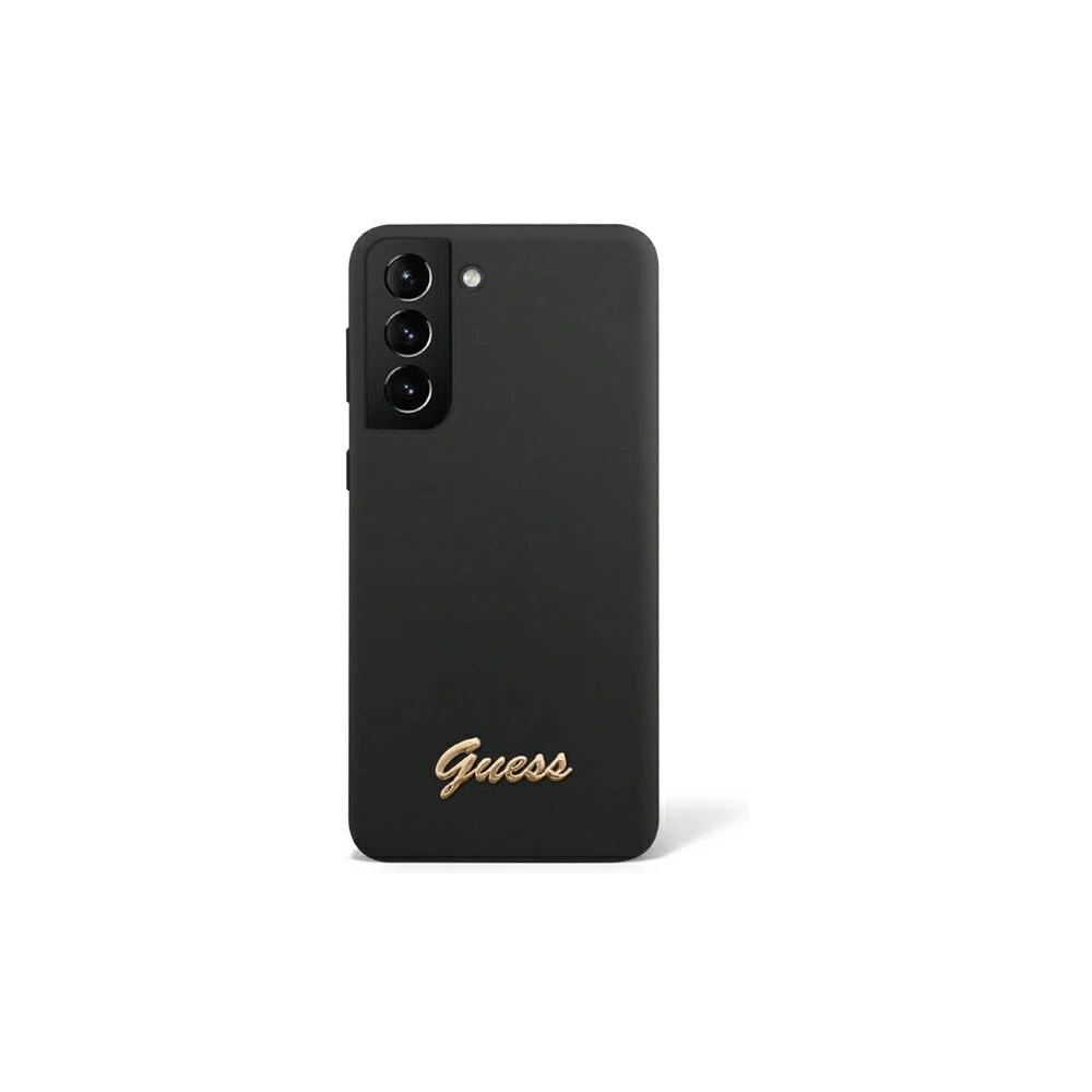 Etui Guess GUHCS23MSLSMK Samsung Galaxy S23+ Plus czarny/black hardcase Silicone Vintage Gold Logo