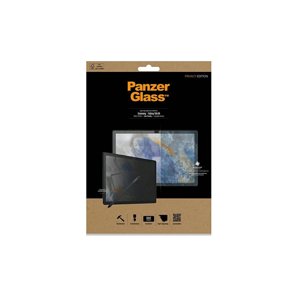 Szkło PanzerGlass E2E Anti-Glare Samsung Galaxy Tab A8 Antibacterial Case Friendly