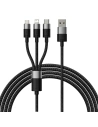 Kábel Baseus StarSpeed 3w1 USB-A/USB-C - micro USB - Lightning, 3,5A, 1.2m (fekete)