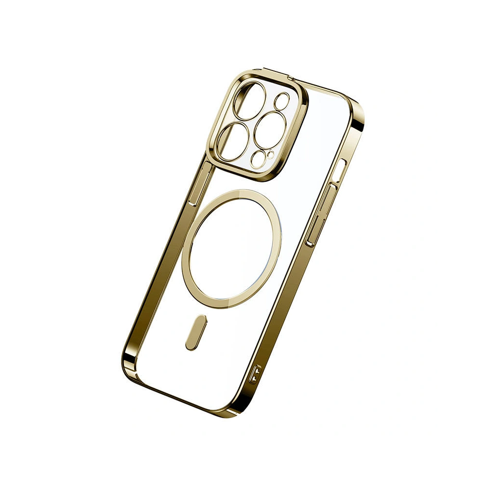 Zestaw etui + szkło Baseus Glitter MagSafe Apple iPhone 14 Pro Max (złote)