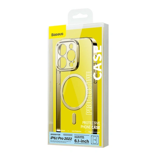 Buy Baseus Glitter MagSafe Case + Glass Apple iPhone 14 Pro (gold) - BSU3944 - {ean13} - Home Screen Store Europe