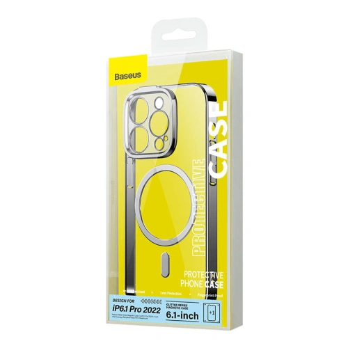Buy Baseus Glitter MagSafe Case + Glass Apple iPhone 14 Pro (silver) - BSU3945 - {ean13} - Home Screen Store Europe