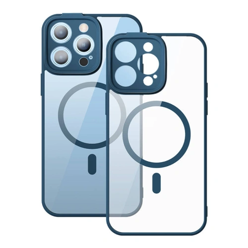 Kup Hülle + Glas Set Baseus Frame MagSafe Apple iPhone 14 Pro (blau) - BSU3957 - {ean13} - Sklep Home Screen