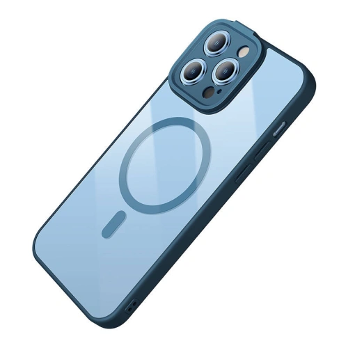 Kup Hülle + Glas Set Baseus Frame MagSafe Apple iPhone 14 Pro (blau) - BSU3957 - {ean13} - Sklep Home Screen