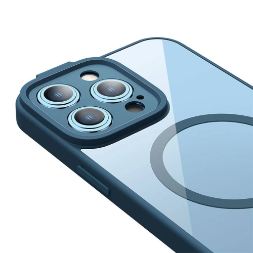 Kup Hülle + Glas Set Baseus Frame MagSafe Apple iPhone 14 Pro (blau) - BSU3957 - {ean13} - Sklep Home Screen