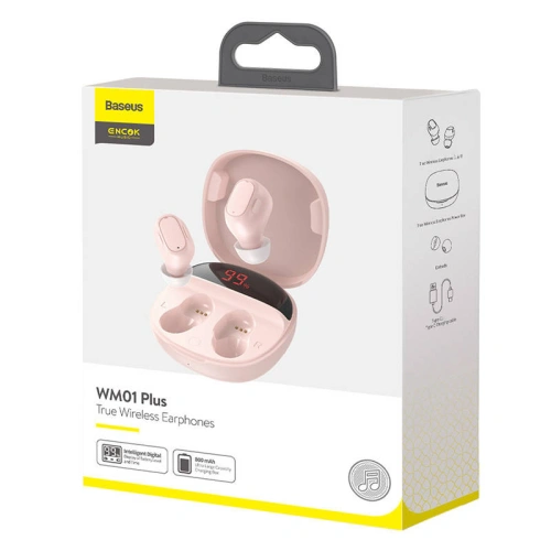 Buy Baseus Encok WM01 Plus TWS Earphones (pink) - BSU3958 - {ean13} - Home Screen Store Europe