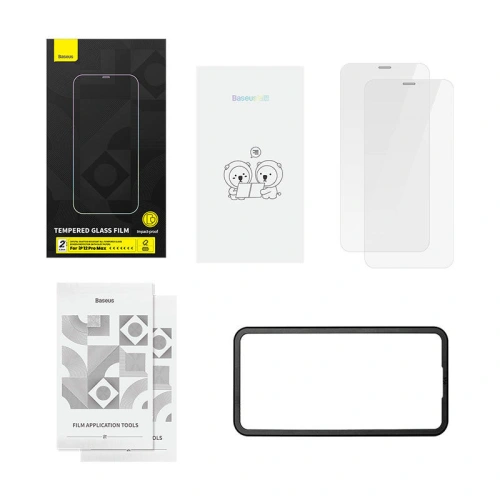 Kup Szkło hartowane Baseus Crystal 0.3mm Apple iPhone 12 Pro Max [2 PACK] - BSU3962 - {ean13} - Sklep Home Screen