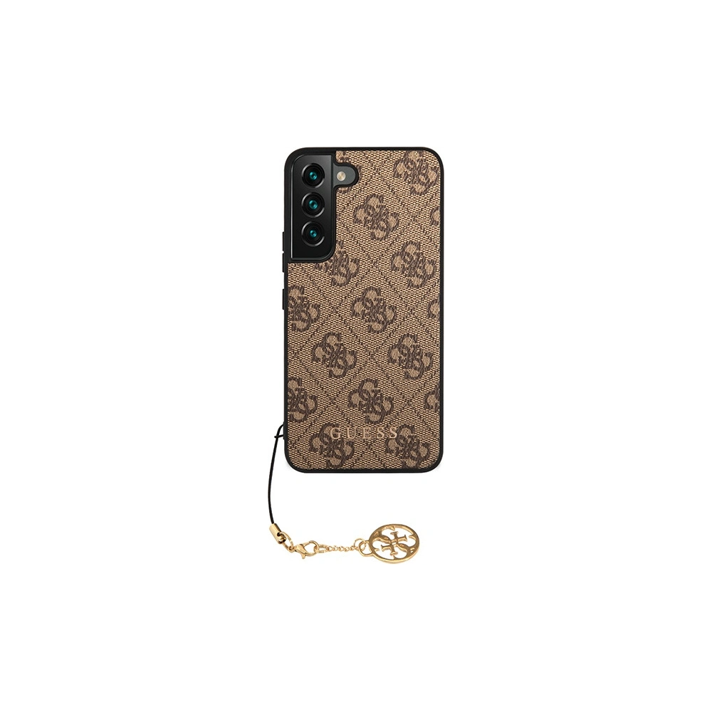 Etui Guess GUHCS23SGF4GBR Samsung Galaxy S23 brązowy/brown hardcase 4G Charms Collection