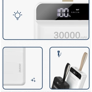 Kup [OUTLET] Powerbank Dudao 30000mAh 3xUSB lampă LED albă (K8s+) - OT-426 - {ean13} - Sklep Home Screen