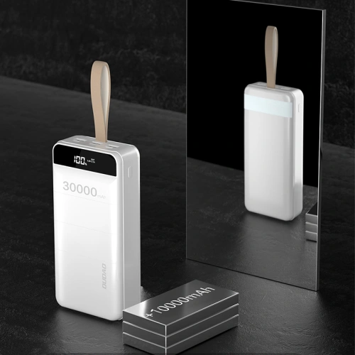 Kup [OUTLET] Powerbank Dudao 30000mAh 3xUSB lampka LED biały (K8s+) - OT-426 - {ean13} - Sklep Home Screen