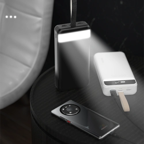 Kup [OUTLET] Powerbank Dudao 30000mAh 3xUSB lampka LED biały (K8s+) - OT-426 - {ean13} - Sklep Home Screen