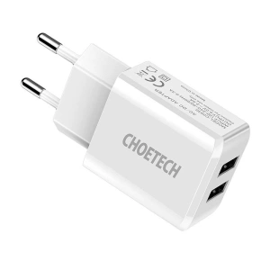Buy Choetech C0030 Wall Charger, 2A, 2xUSB (white) - CHT20 - {ean13} - Home Screen Store Europe