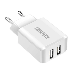 Kup Ładowarka sieciowa Choetech C0030, 2A, 2xUSB (biały) - CHT20 - {ean13} - Sklep Home Screen
