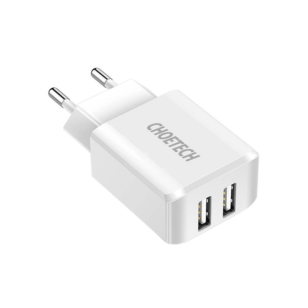 Ładowarka sieciowa Choetech C0030, 2A, 2xUSB (biały)