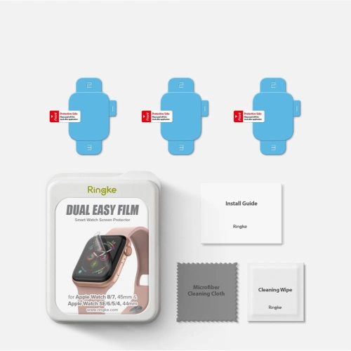 Kup Hydrogel-Folie Ringke Dual Easy Apple Watch 4/5/6/7/SE/8/9 44/45mm Klar [3 PACK] - RGK1744 - {ean13} - Sklep Home Screen