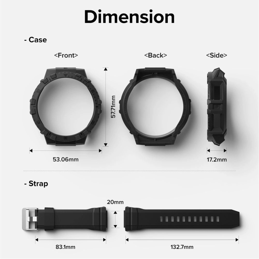 Etui + pasek Ringke Fusion X Guard Samsung Galaxy Watch 5 Pro 45mm Black