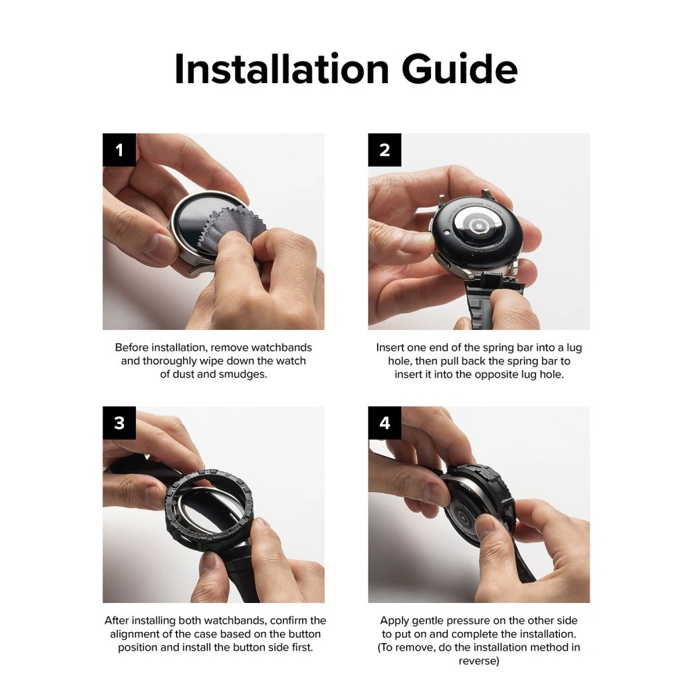 Etui + pasek Ringke Fusion X Guard Samsung Galaxy Watch 5 Pro 45mm Black