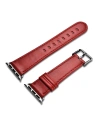 Pasek iCarer Leather Vintage Apple Watch 4/5/6/7/SE/8/9/10 40/41/42mm piros