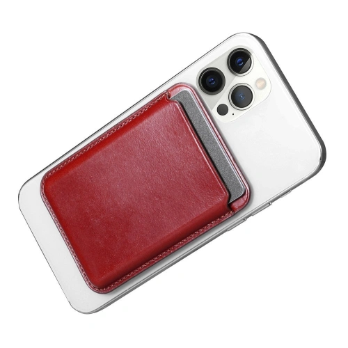 Kup Kartenetui MagSafe iCarer Leder rot - ICR255 - {ean13} - Sklep Home Screen