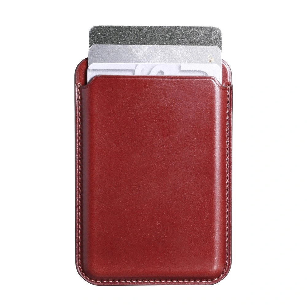 Kieszeń na karty MagSafe iCarer Leather czerwony