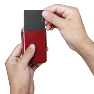 Buy iCarer MagSafe Card Wallet Leather red - ICR255 - {ean13} - Home Screen Store Europe