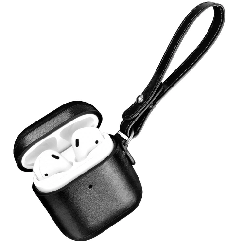 Kup Case iCarer Leder Vintage Apple AirPods 2/1 + schwarzes Band - ICR257 - {ean13} - Sklep Home Screen