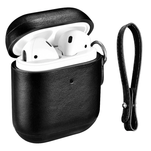 Kup Case iCarer Leder Vintage Apple AirPods 2/1 + schwarzes Band - ICR257 - {ean13} - Sklep Home Screen
