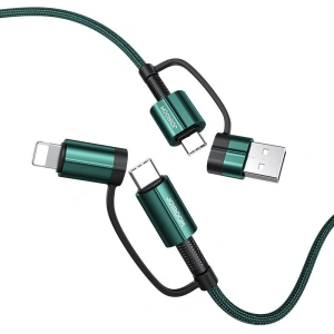 Buy Joyroom 4in1 USB-C/USB-A - USB-C/Lithtning Cable Quick Charge Power Delivery 3 A 60 W 1,2 m green (S-1230G3) - JYR558 - {ean13} - Home Screen Store Europe
