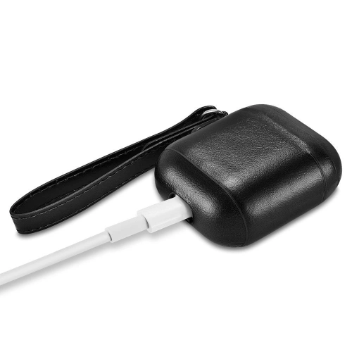 Kup Case iCarer Leder Vintage Apple AirPods 2/1 + schwarzes Band - ICR257 - {ean13} - Sklep Home Screen