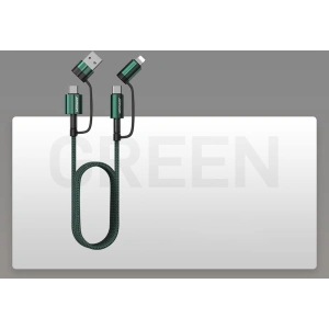 Buy Joyroom 4in1 USB-C/USB-A - USB-C/Lithtning Cable Quick Charge Power Delivery 3 A 60 W 1,2 m green (S-1230G3) - JYR558 - {ean13} - Home Screen Store Europe
