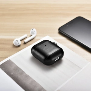 Kup Etui iCarer Leather Vintage Apple AirPods 2/1 + pasek czarny - ICR257 - {ean13} - Sklep Home Screen