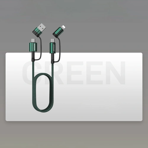 Kup Cablu Joyroom 4w1 USB-C/USB-A - USB-C/Lithtning Quick Charge Power Delivery 3 A 60 W 1,8 m verde (S-1830G3) - JYR560 - {ean13} - Sklep Home Screen