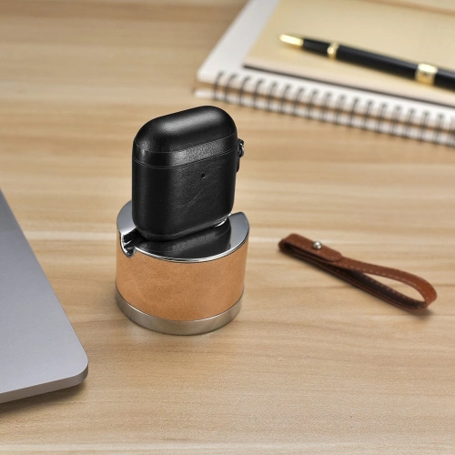 Kup Case iCarer Leder Vintage Apple AirPods 2/1 + schwarzes Band - ICR257 - {ean13} - Sklep Home Screen