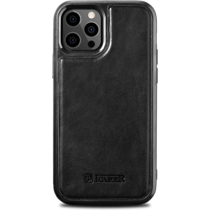 Kup Etui iCarer Leather Oil Wax Apple iPhone 12 Pro Max černé - ICR258 - {ean13} - Sklep Home Screen